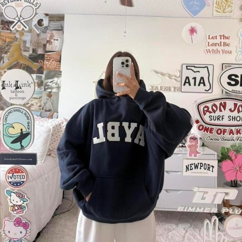 blue aybl oversized hoodie
